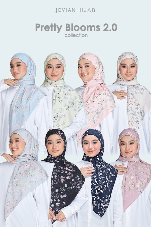 Jovian Hijab l Paula Pretty Blooms Classic Printed Square Shawl