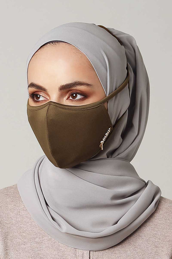 Jovian | Classic Series Hijab Mask in Dark Olive (6904283791510)