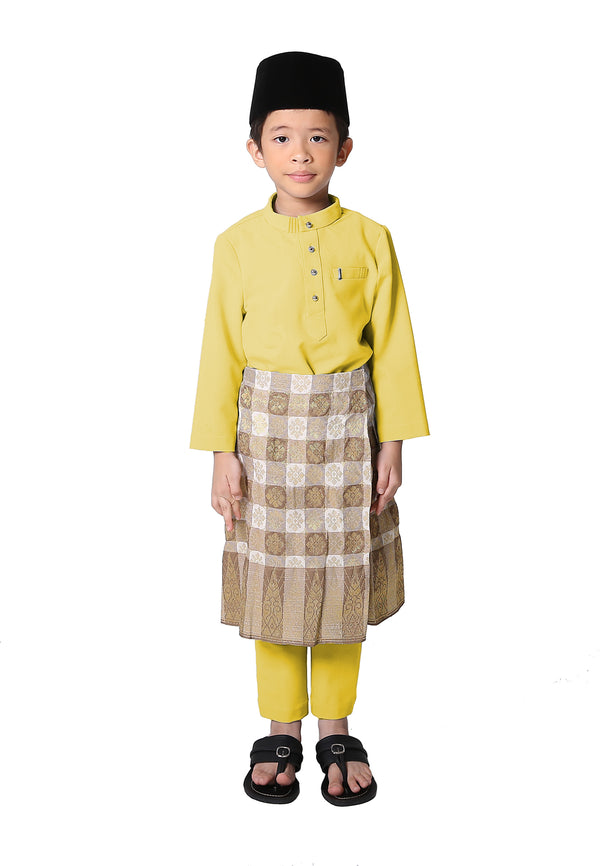 Jovian Men | Baby Rifqi Modern Baju Melayu In Light Yellow (6902889447574)