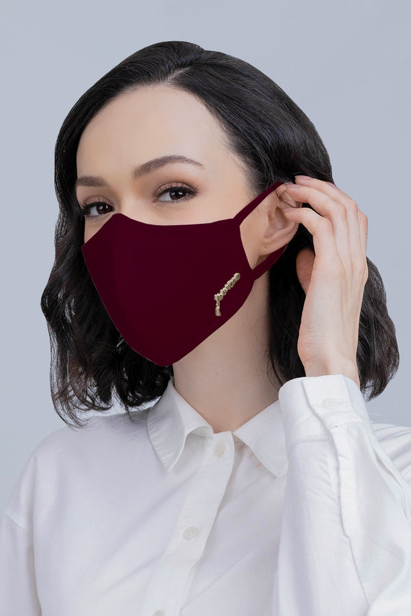 Jovian | Unisex Classic Mask in Burgundy Red (7499017355494)