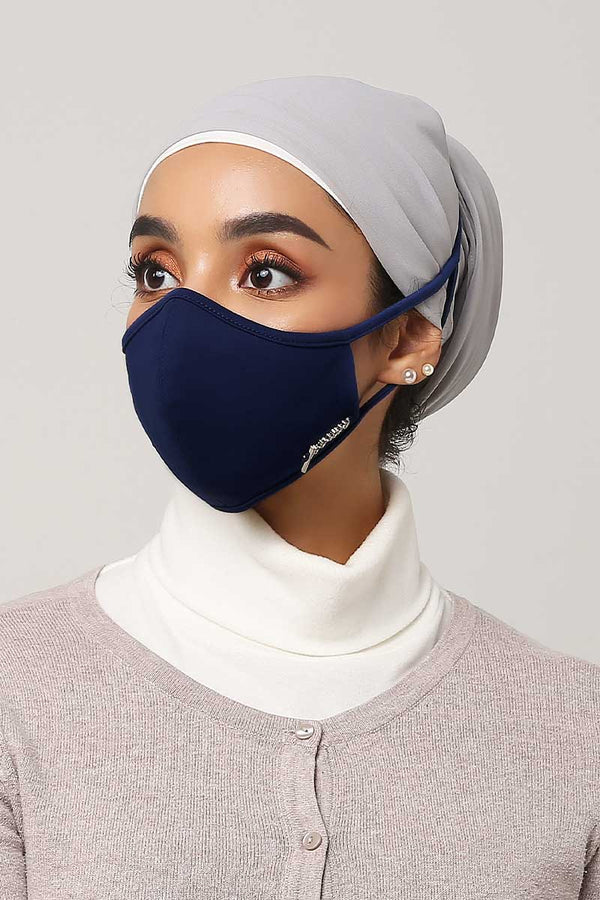 Jovian | Classic Series Hijab Mask in Midnight Blue (6904302764182)
