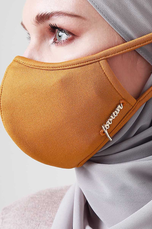 Jovian | Classic Series Hijab Mask for Adult in Mustard (6904307253398)