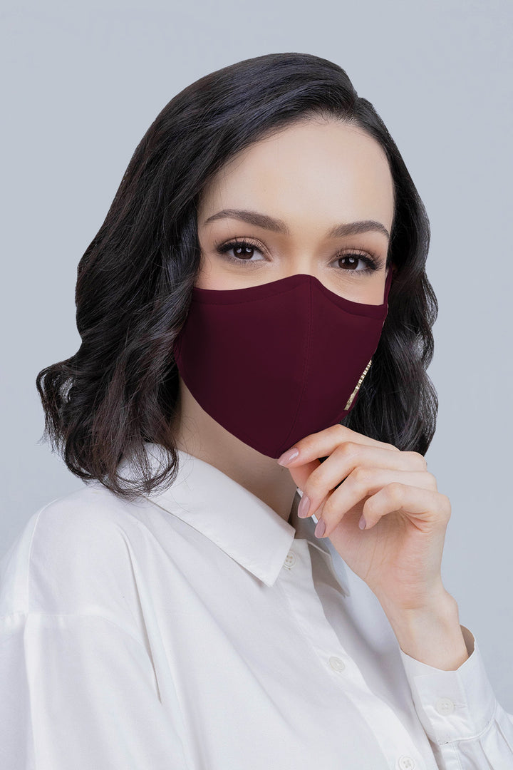 Jovian | Unisex Classic String Mask in Burgundy Red (7498752065766)