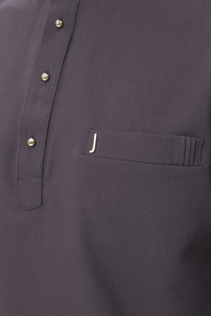 Jovian Men | Aqeef Modern Baju Melayu In Dark Grey (7726864302310)