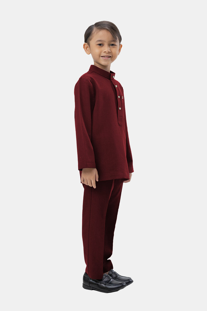 Jovian Men | Baby Aqeef Modern Baju Melayu In Dark Maroon (7727221047526)