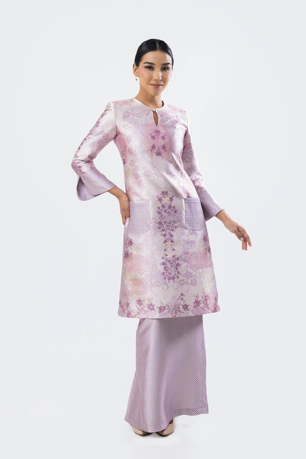 Nusantara | Kencana  Modern Kurung In Pink Mauve (7751585267942)