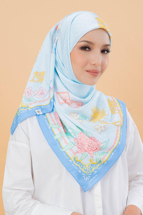 Jovian | Bingka Hijab Seri Printed Square Shawl in Baby Blue (7939480322278)