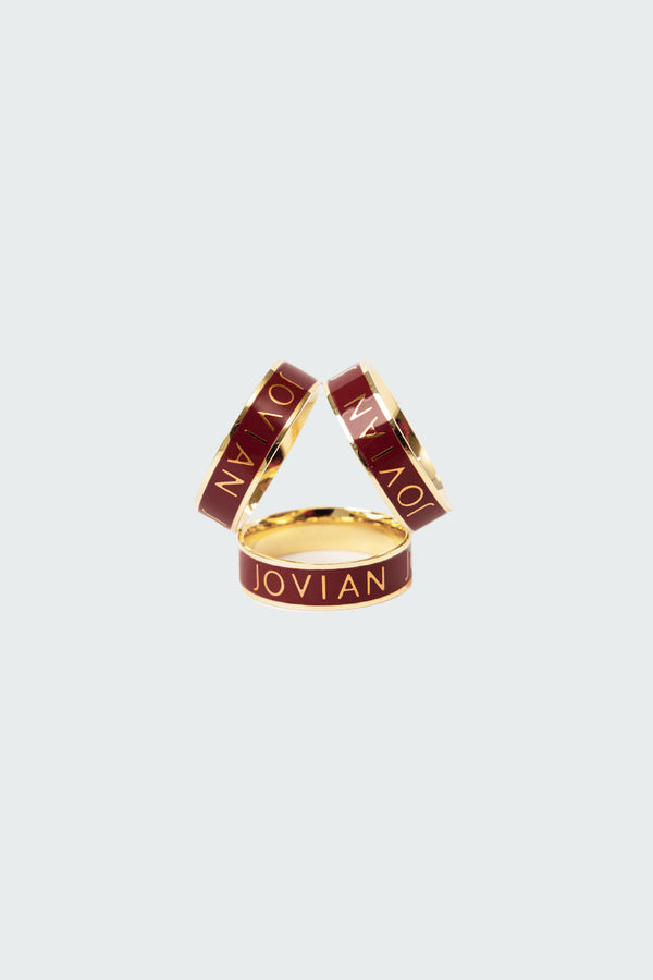 Jovian | Hijab Ring in Maroon Gold (8025915064550)