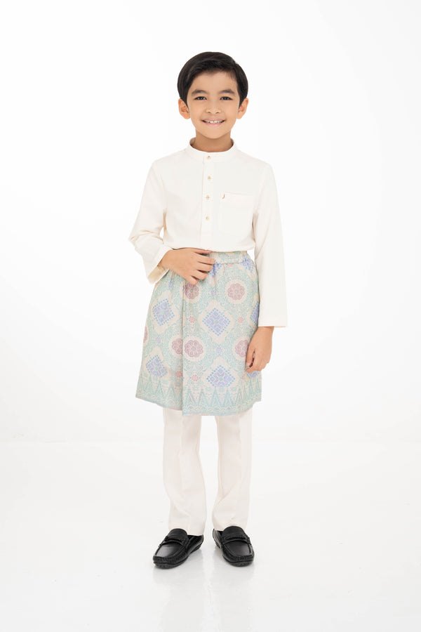 Jovian Men Kids | Aqeef Modern Baju Melayu in Cream (8161942733030)
