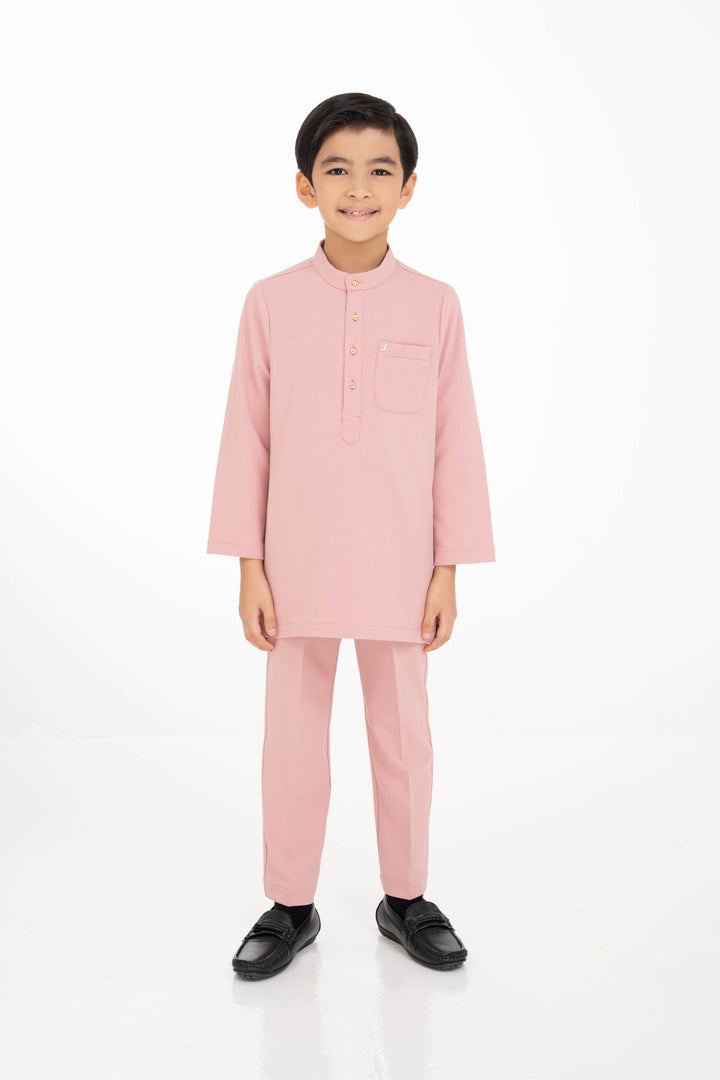 Jovian Men Kids | Aqeef Modern Baju Melayu in Dusty Pink (8161944371430)