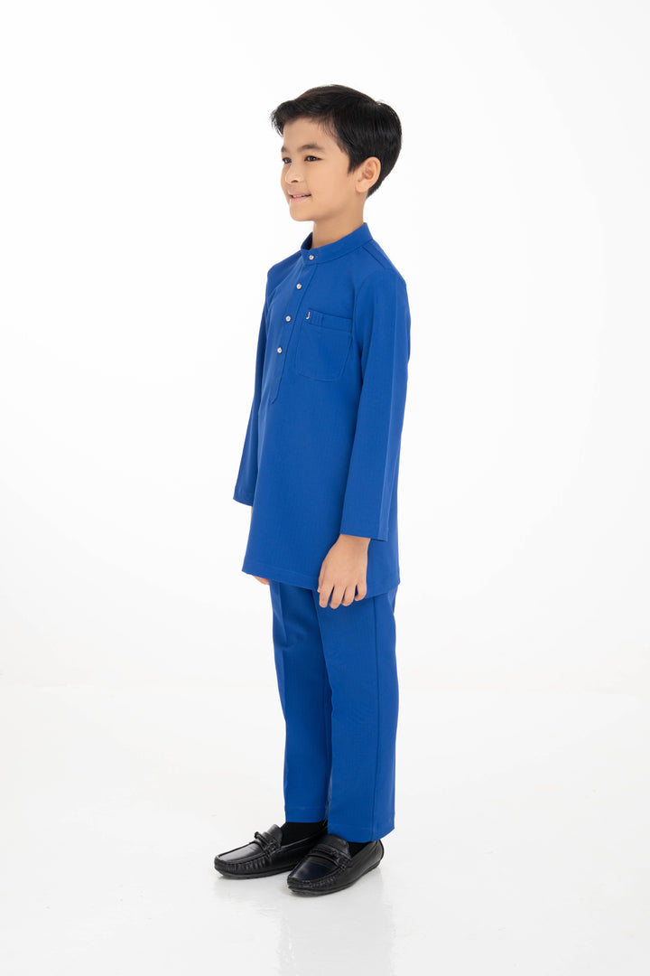 Jovian Men Kids | Aqeef Modern Baju Melayu in Royal Blue (8161965998310)