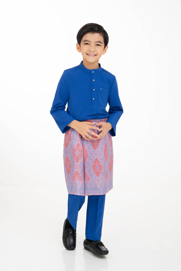 Jovian Men Kids | Aqeef Modern Baju Melayu in Royal Blue (8161965998310)