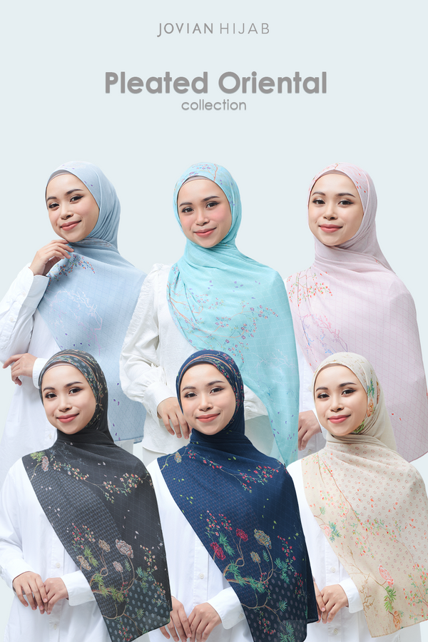 Jovian Hijab | Oriental 2.0 Printed Long Shawl Pleated (8272346906854)