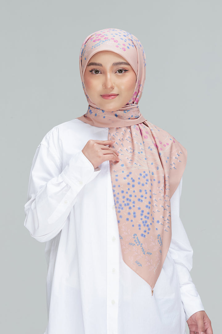 Jovian Hijab l Lorna Little Blooms Classic Printed Square Shawl (8456949301478)