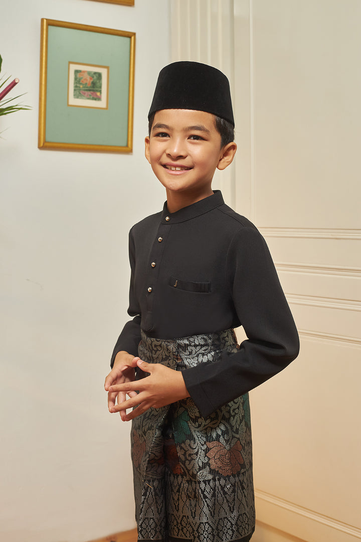 Jovian Men Kids | Adam Baju Melayu in Black (8453750161638)