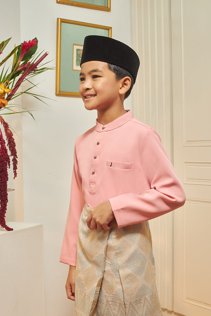 Jovian Men Kids | Adam Baju Melayu in Salmon Orange (8453745148134)