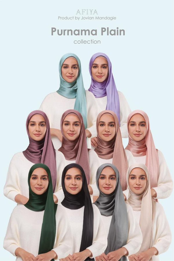 Jovian x Afiya Hijab | Purnama Plain Long Shawl