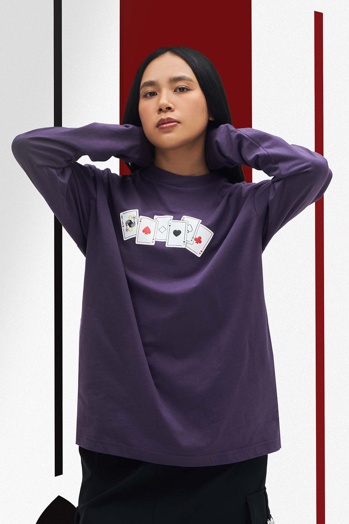 Jovian | The Aces Suits Oversized T-Shirt Long Sleeve (8390854967526)