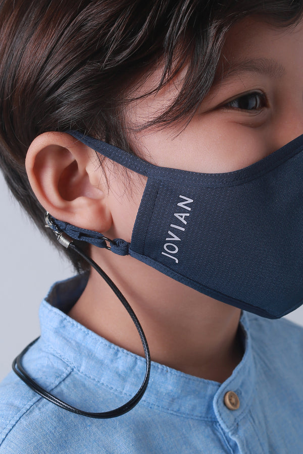 Jovian | Leather Mask String For Kids in Black