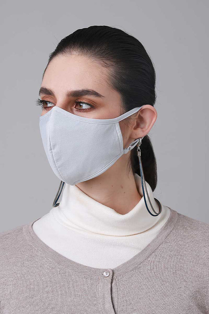 Jovian | Leather Mask String in Blue Grey (6906202390678)