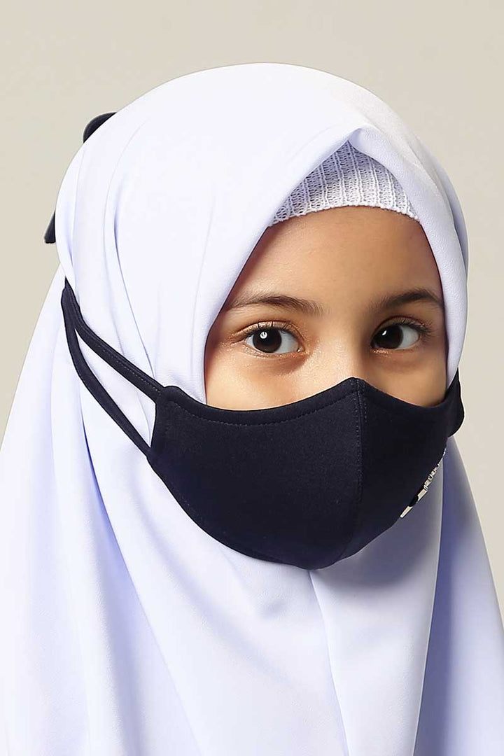Jovian | School Series Hijab Kids Mask in Midnight Blue (6904520900758)