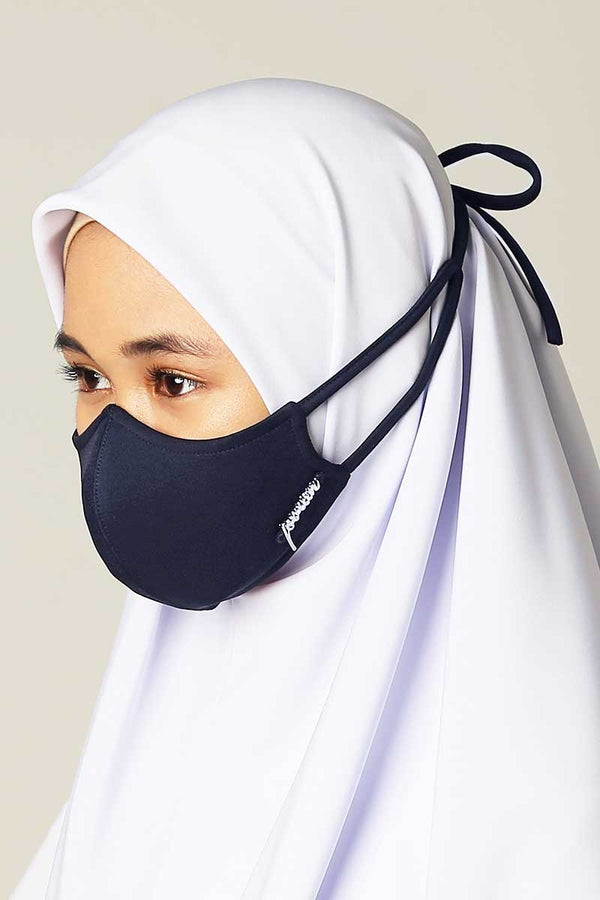 Jovian | School Series Hijab Teen Mask in Midnight Blue (6904518115478)