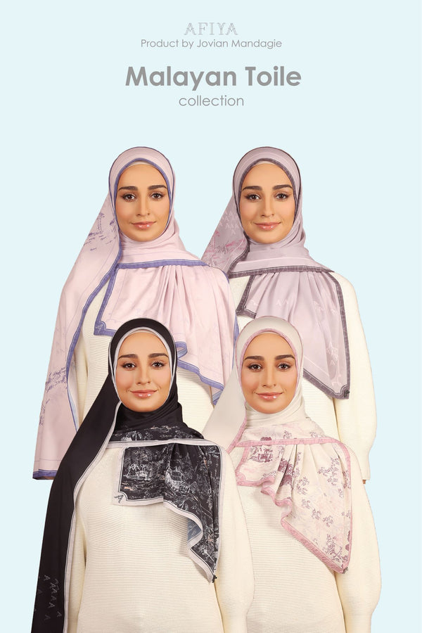 Jovian x Afiya Hijab | Malayan Toile Series Printed Long Shawl