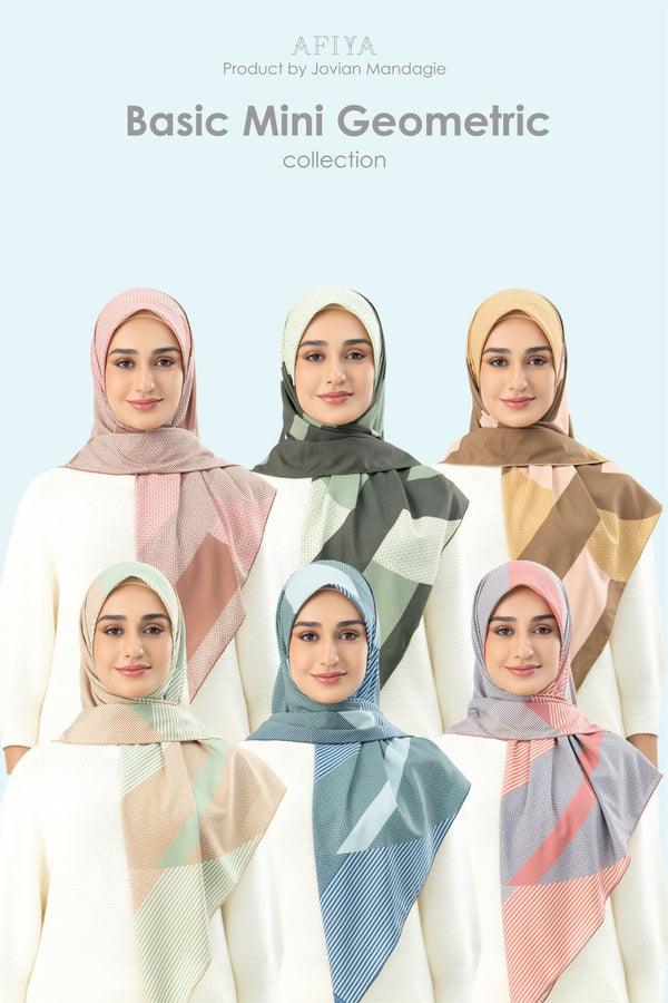Jovian x Afiya Hijab | Basic Square Mini Geometric Series