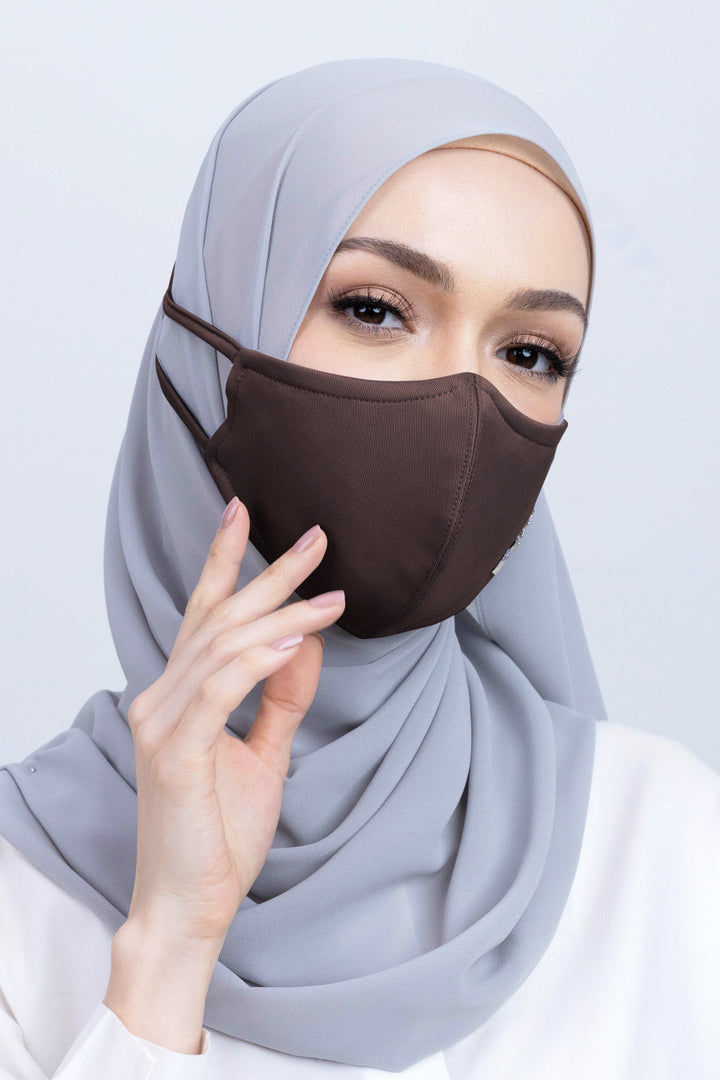 Jovian | Classic Hijab Mask In Walnut (7236329341078)