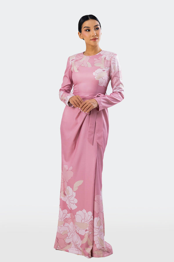 Florascene | Kamelia Modern Dress in Dusty Pink