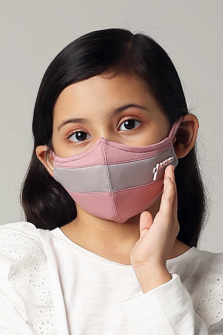Jovian | Dual Tone Series Mask for Kids in Dusty Grey (Unisex) (6904520769686)