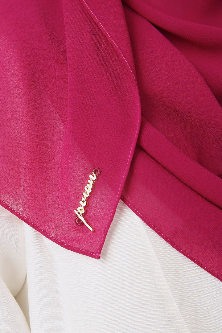 Jovian Hijab Balik Kampung | Tanisha Plain Long Shawl In Magenta Pink (6905928941718)