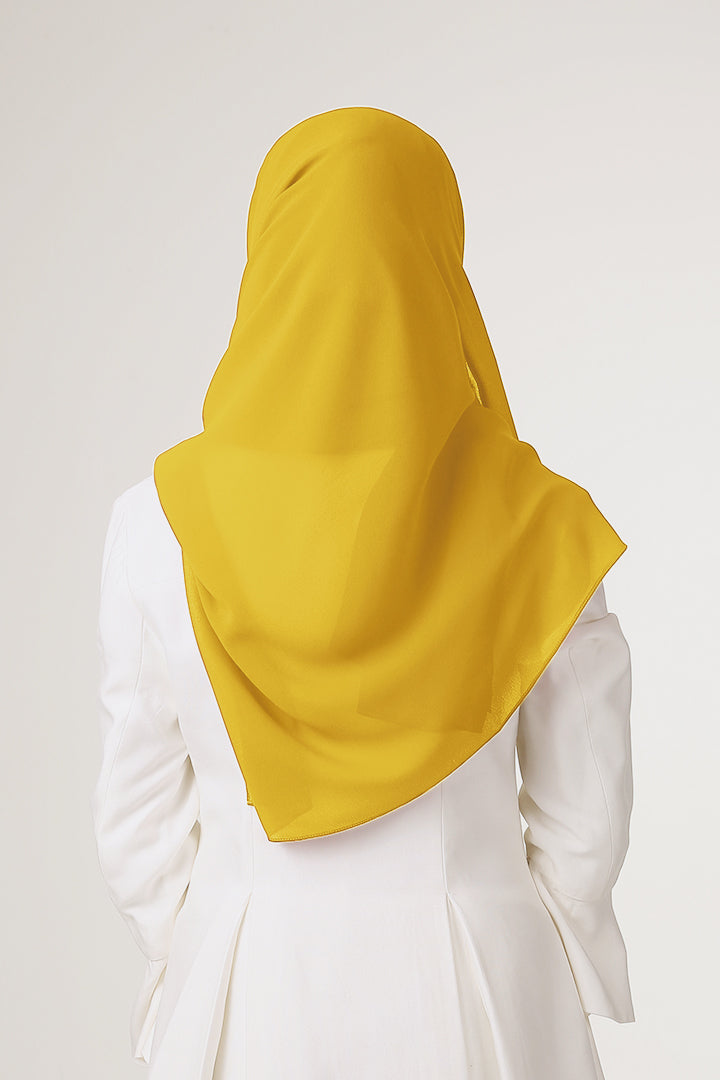 Jovian Hijab Balik Kampung | Tanisha Plain Long Shawl In Golden Yellow (6905931104406)