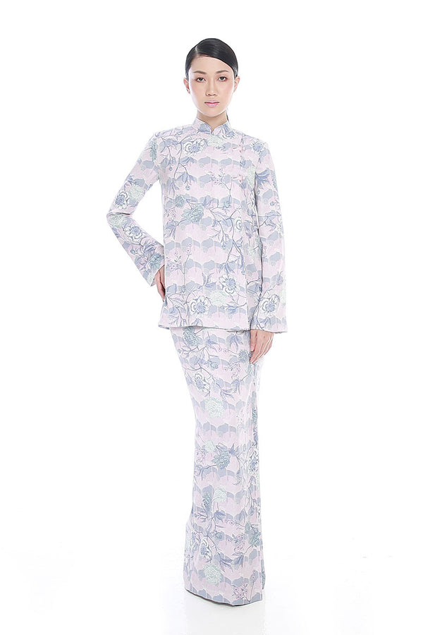Chinoiserie | May Modern Kurung Kedah Skirt in Dusty Purple (6896881303702)