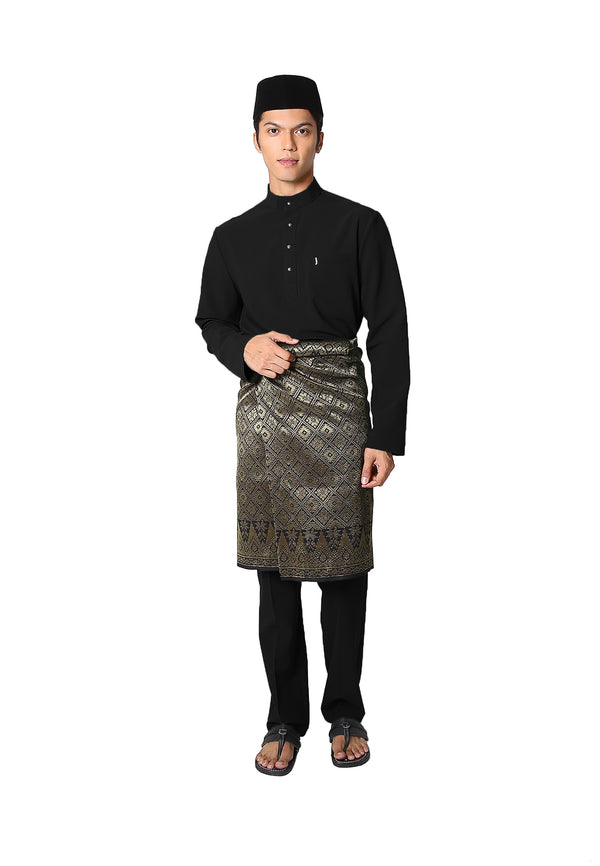Jovian Men | Rifqi Modern Baju Melayu In Jet Black (6903003512982)