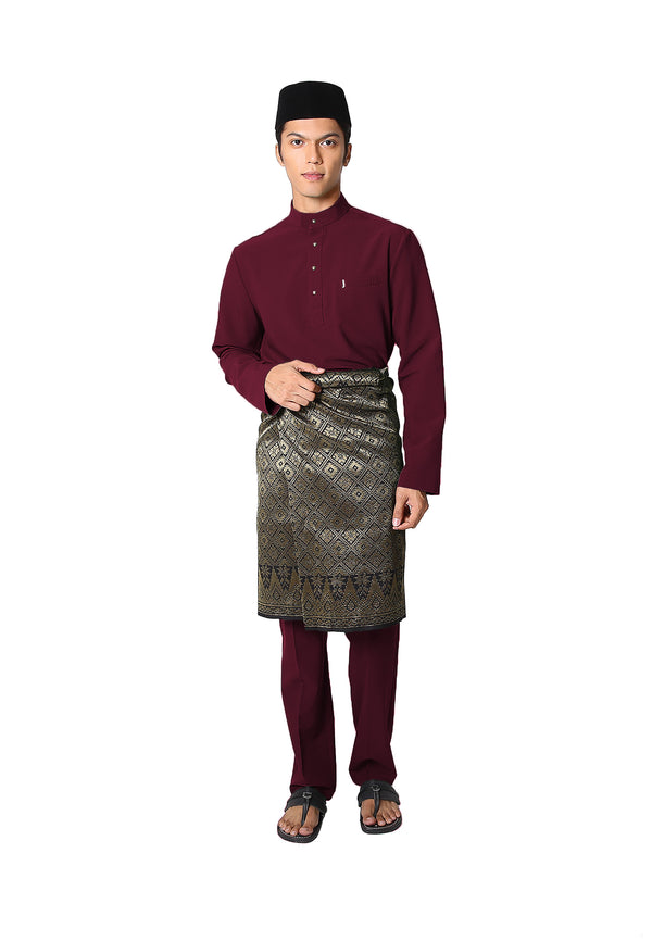 Jovian Men | Rifqi Modern Baju Melayu In Dark Maroon (6903004201110)