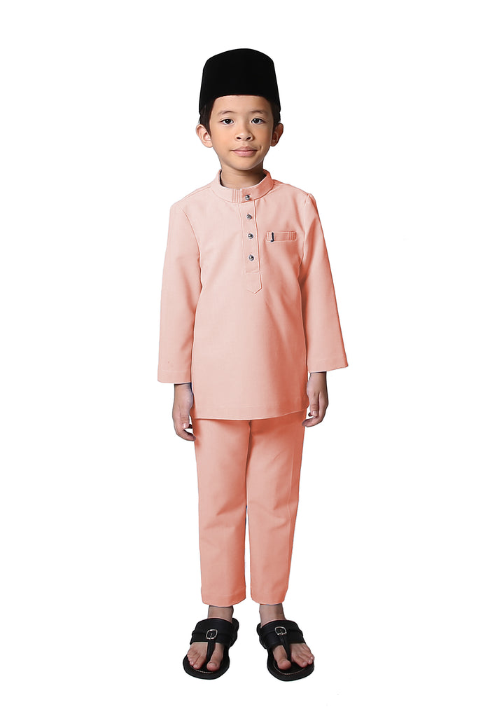 Jovian Men | Baby Rifqi Modern Baju Melayu In Sand Peach (6902891446422)