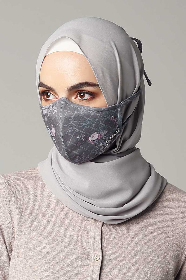 Jovian x Ria Miranda | The Friendship Series Hijab Mask for Adult in Dark Grey (6904315248790)