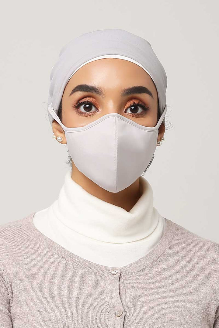 Jovian | Classic Series PETITE Hijab Mask in Grey (6904295587990)