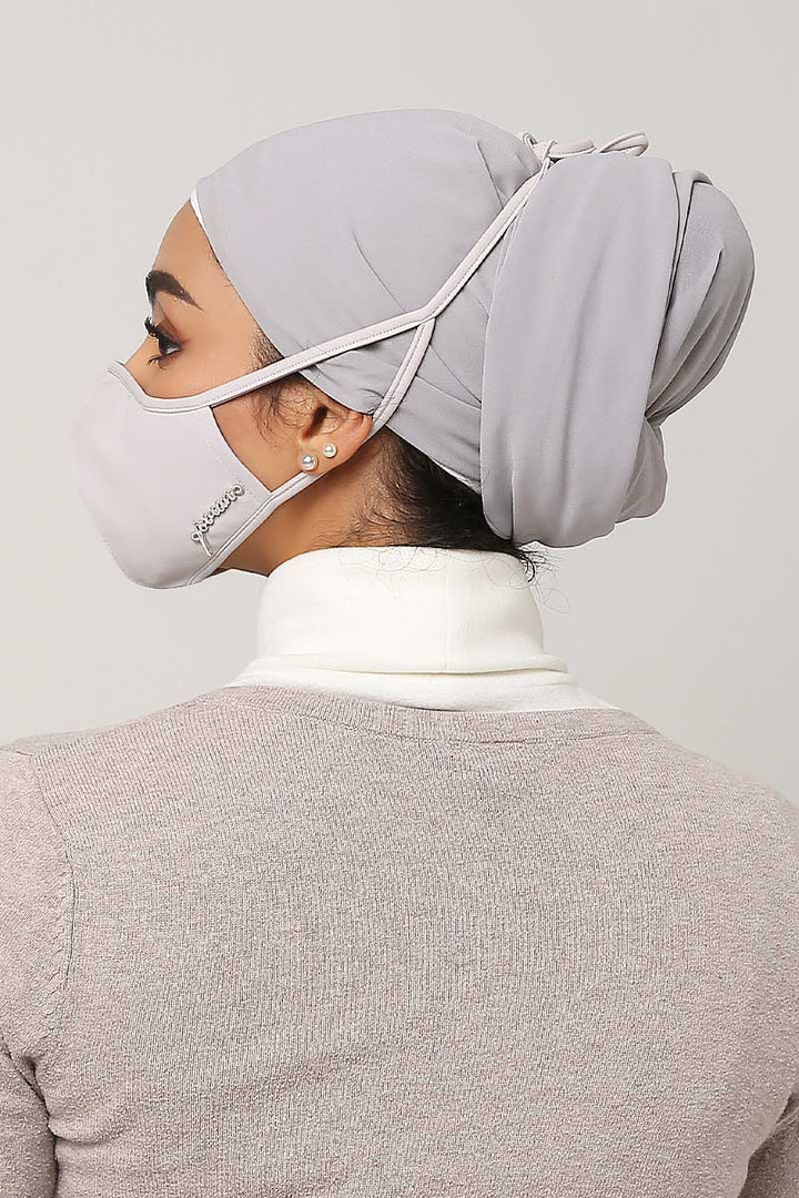 Jovian | Classic Series PETITE Hijab Mask in Grey (6904295587990)