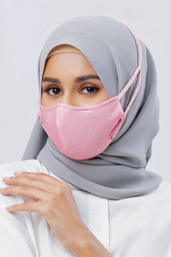 Jovian | Rosé Series Hijab Mask In Sakura Pink