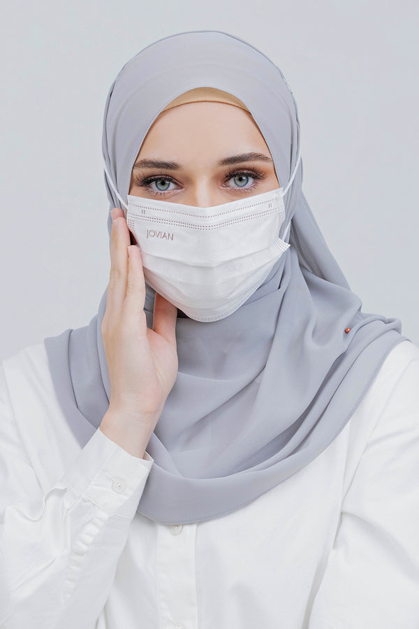 Jovian | Disposable 3-Ply Medical Headloop Mask in White