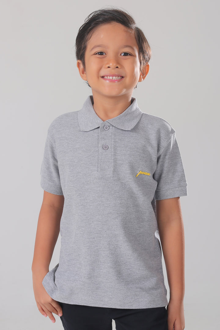 Jovian | Polo Tee In Ash Grey For Kids (6904327405718)