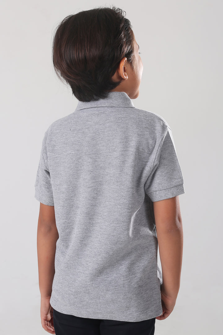 Jovian | Polo Tee In Ash Grey For Kids (6904327405718)