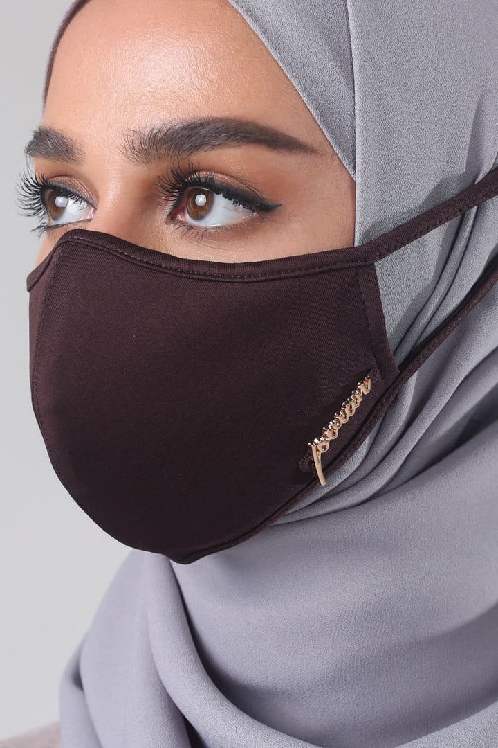 Jovian | Classic Series Hijab Mask in Dark Brown (6904274092182)