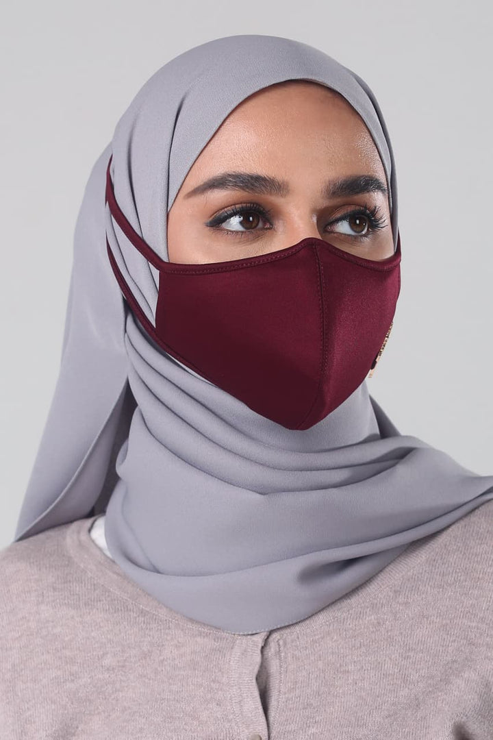 Jovian | Classic Series Hijab Mask in Plum (6904280383638)