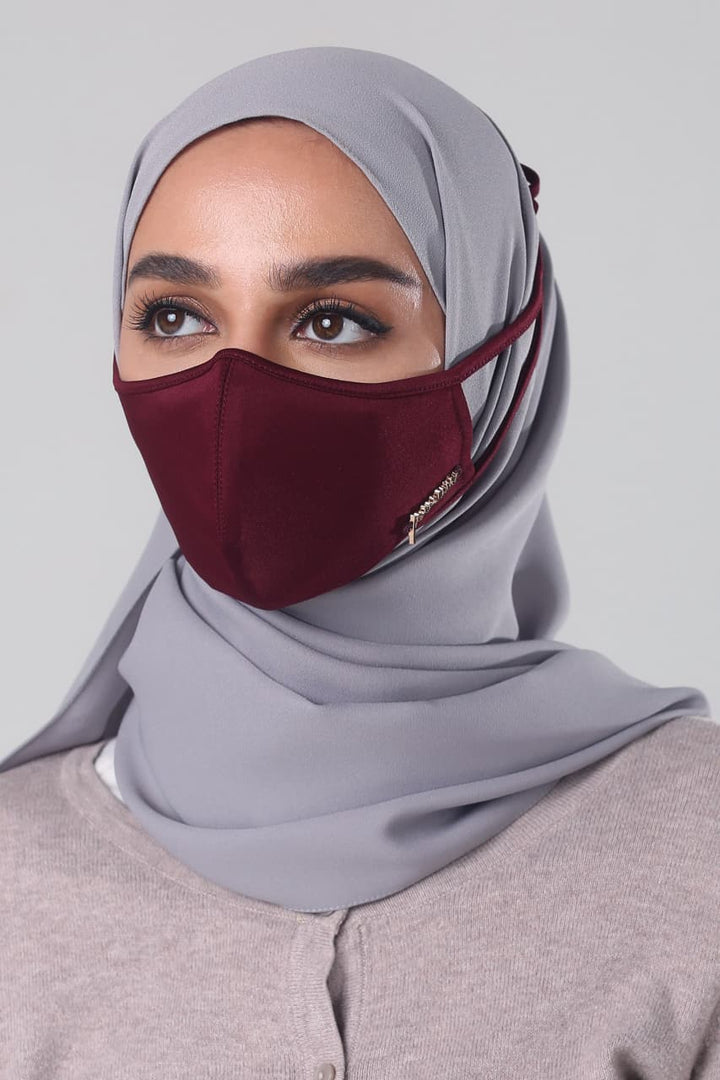 Jovian | Classic Series Hijab Mask in Plum (6904280383638)