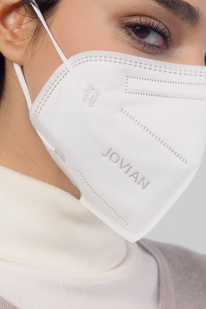 Jovian | Disposable 5Ply White Plain Mask (7639455400166)