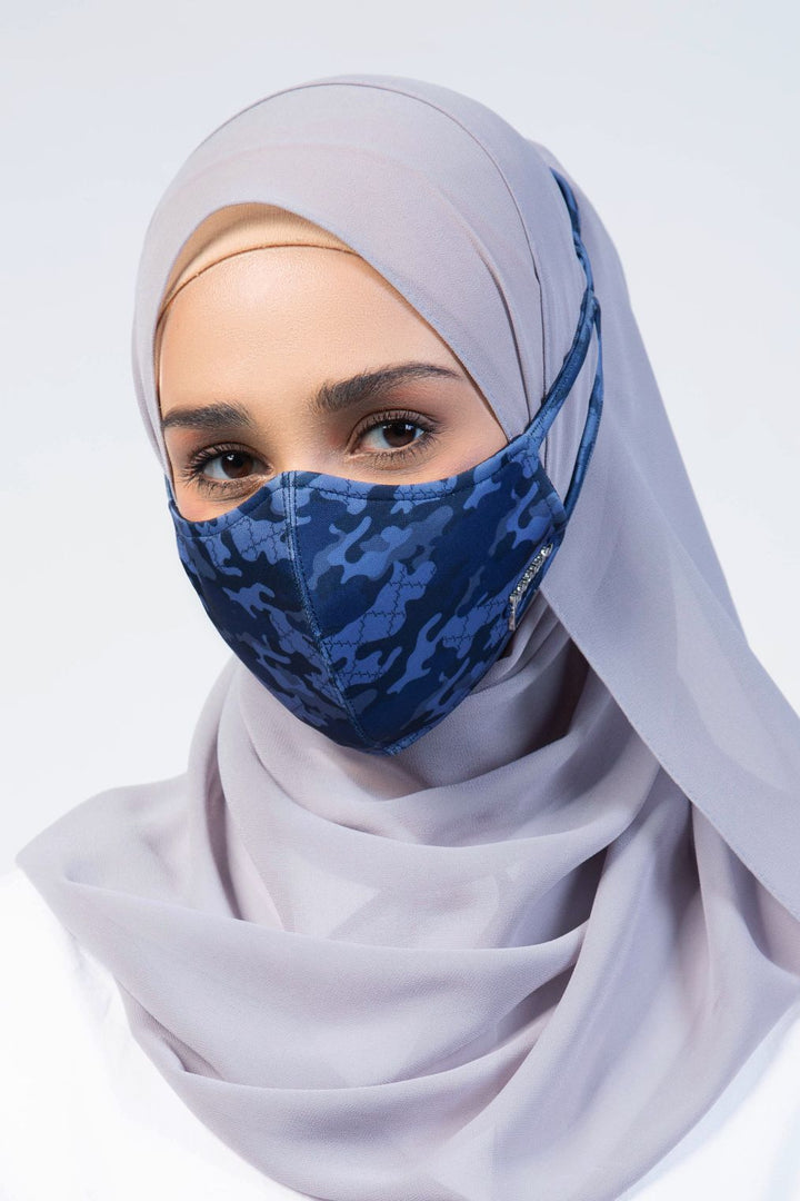 Jovian | Camo Series Hijab in Blue (7047064977558)