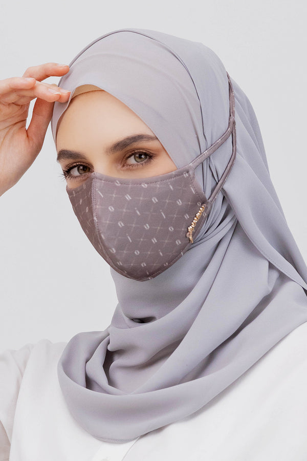 Jovian | Alpha Mono Hijab Mask In Pecan